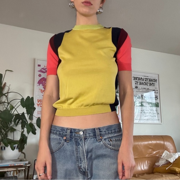 MARNI COLOUR BLOCK KNIT T SHIRT * NWT * SIZE 38 / S - Picture 4 of 12